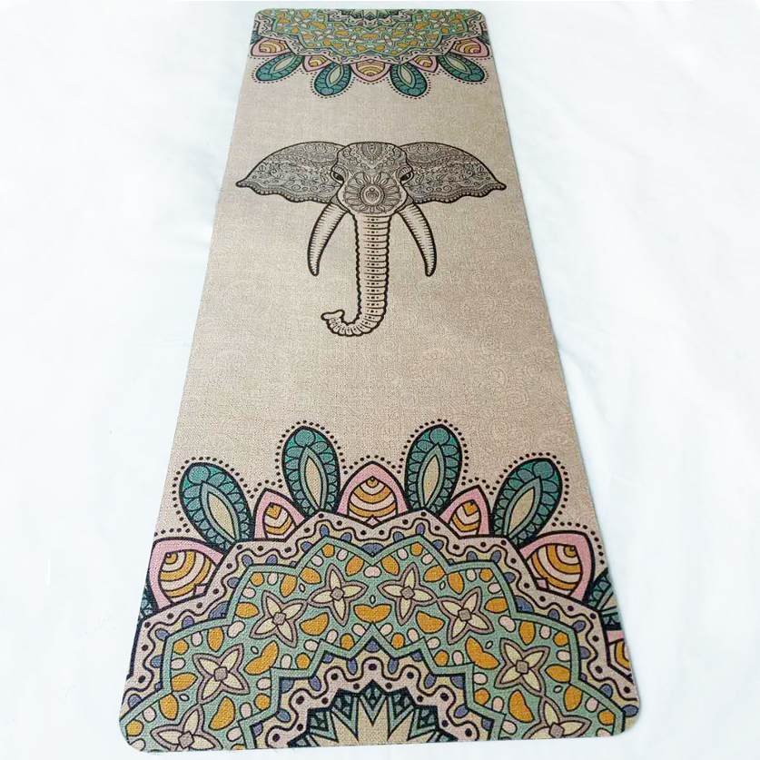 Jute/Linen Natural Rubber Yoga Mat - Yoga Mats Manufacturer